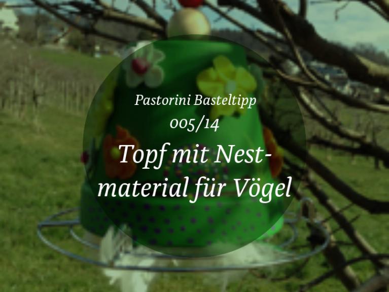 Basteltipp 05-2014 Topf mit Nestmaterial für Vögel